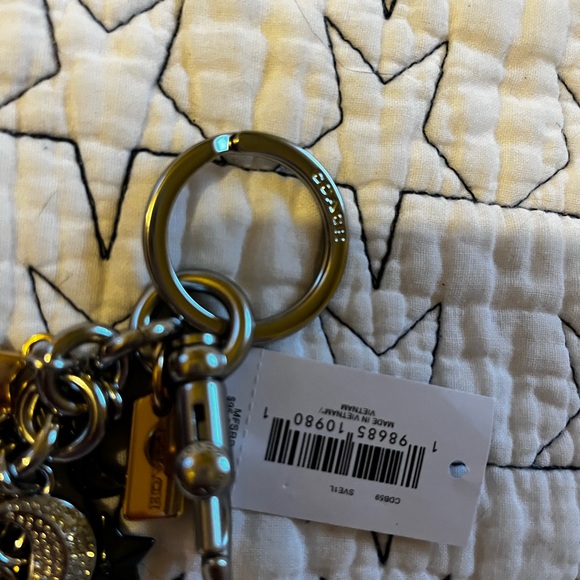 Coach Gold And Silver Moon And Stars Bag Charm Rare - Picture 10 of 16